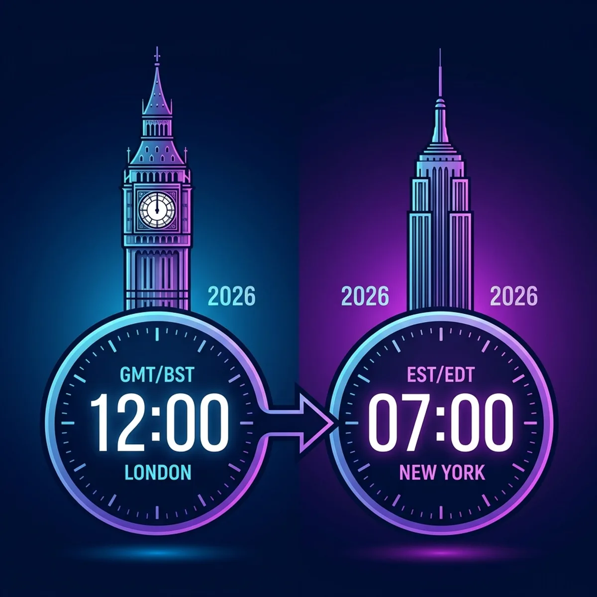 UK and US Clocks Change 2026 featured image explaining daylight saving transition timeline - when do clocks change 2026