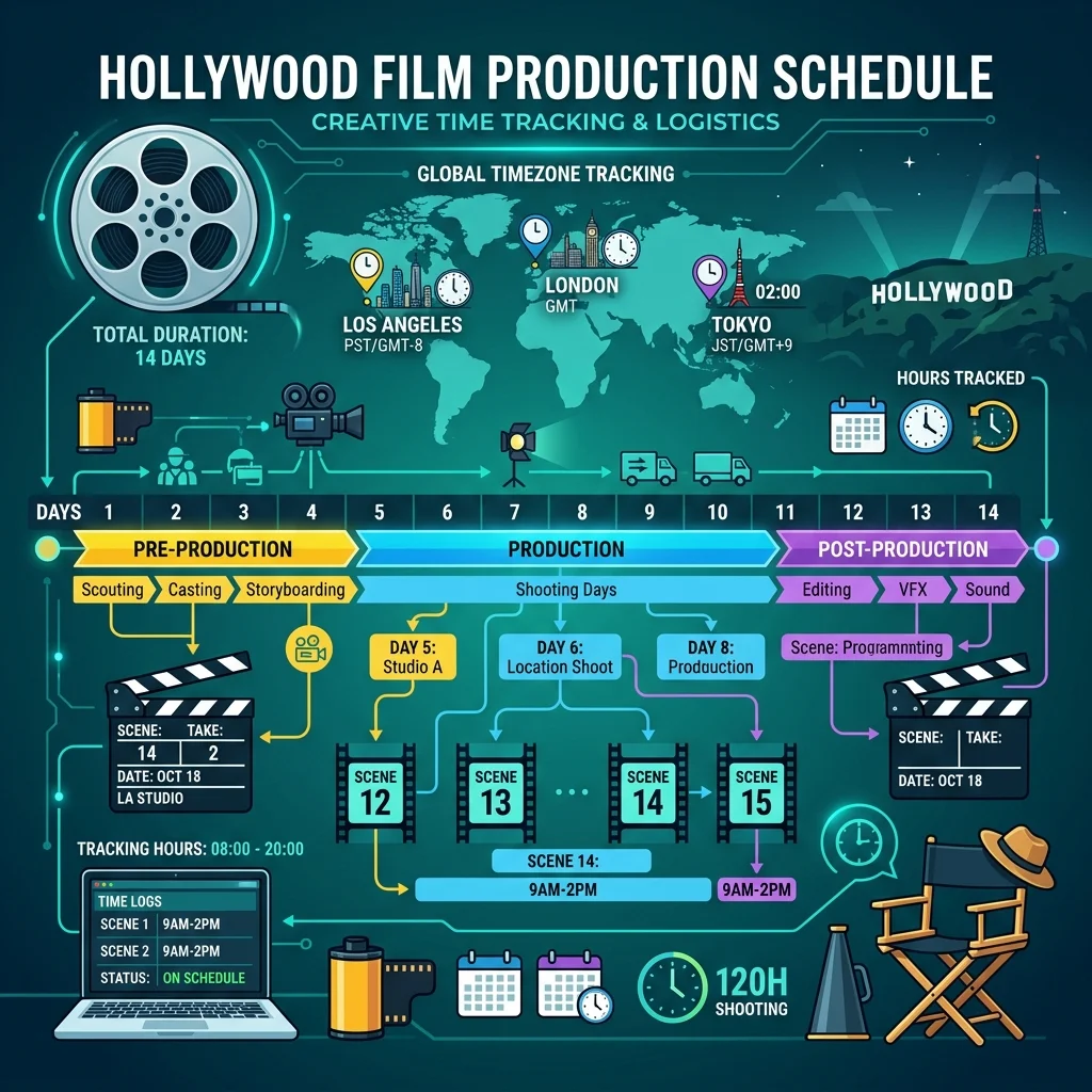 Hollywood Production Schedule Graphic