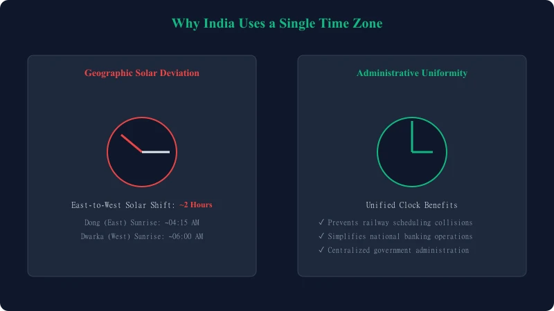 Illustration showing the East-West solar gap and the benefits of a single time zone