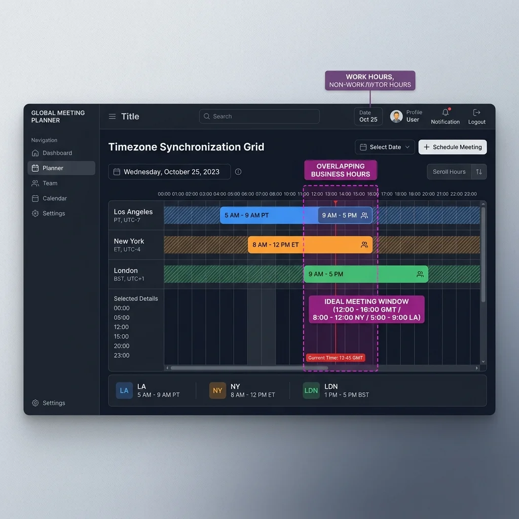 International Meeting Planner Grid