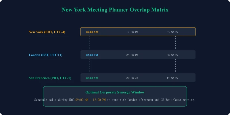 New York Meeting Planner Overlap Matrix showing collaborative hours