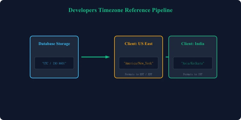 Developers Timezone Reference Pipeline diagram