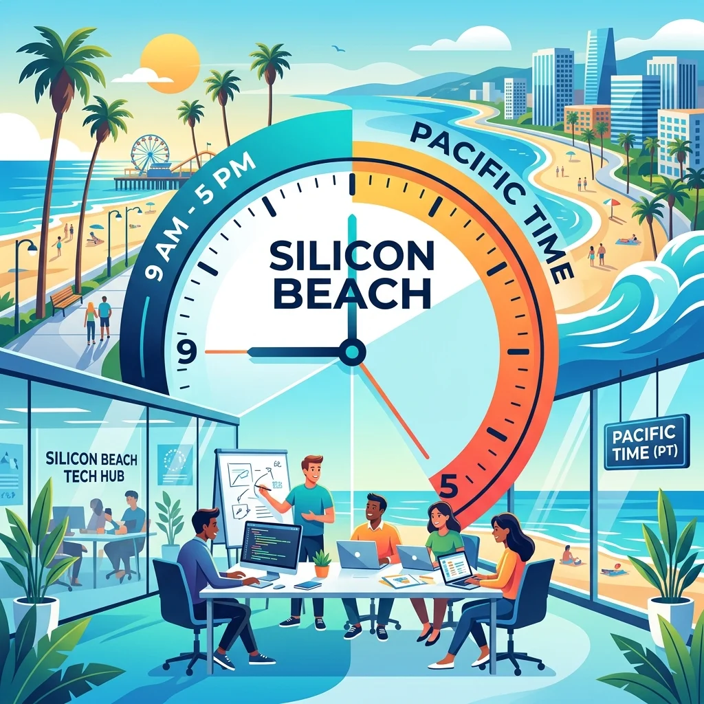 Silicon Beach Business Hours illustration